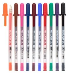 Top 10 💯 Gelly Roll® Classic™ 08 Medium Point Gel Pen 10 Color Set by Sakura 😍