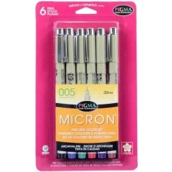 Top 10 🌟 Pigma® Micron™ 005 Fine Line Pen 6 Color Set by Sakura 👏