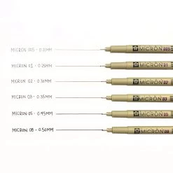 Budget ❤️ Pigma® Micron® Fine Line Black 6 Piece Pen Set by Sakura 🔥 -Fabriano Sales Store 10204351 3