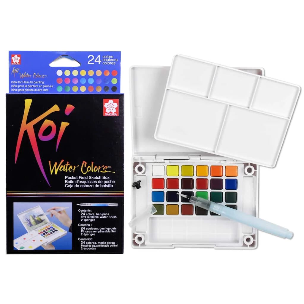 Outlet π Koi® Water Colors™ Pocket Field Sketch Box by Sakura π 3 Outlet π Koi® Water Colors™ Pocket Field Sketch Box by Sakura π
