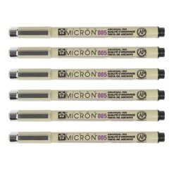 Brand new π Pigma® Micron™ 005 Fine Line Black Pens, 6ct. by Sakura π 8 Brand new π Pigma® Micron™ 005 Fine Line Black Pens, 6ct. by Sakura π -Fabriano Sales Store 10527786 2