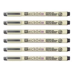 Hot Sale 🎁 6 Packs: 6 ct. (36 total) Pigma® Micron™ 01 Fine Line Black Pens by Sakura 🌟 -Fabriano Sales Store 10527787 2