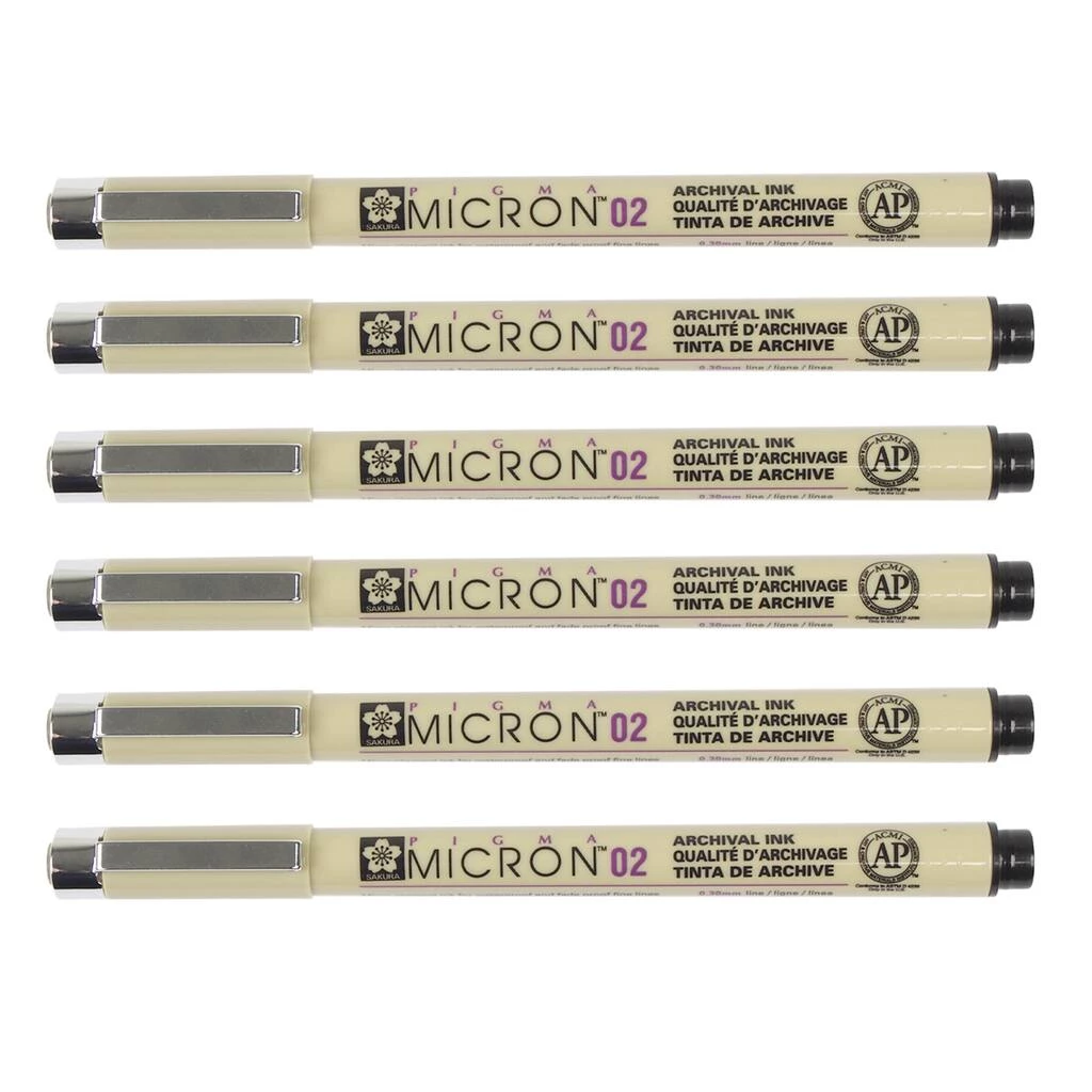 Budget π€© 6 Packs: 6 ct. (36 total) Pigma® Micron™ 02 Fine Line Black Pens by Sakura π 5 Budget π€© 6 Packs: 6 ct. (36 total) Pigma® Micron™ 02 Fine Line Black Pens by Sakura π - Image 4