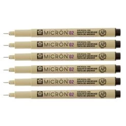 Hot Sale 🔔 Pigma® Micron™ 02 Fine Line Black Pens, 6ct. by Sakura ✔️ -Fabriano Sales Store 10527788 31