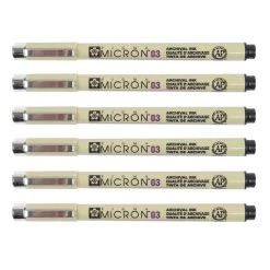 New 🎉 Pigma® Micron™ 03 Fine Line Black Pens, 6ct. by Sakura 🌟 -Fabriano Sales Store 10527789 2