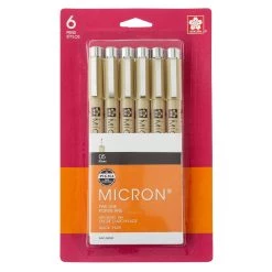 Brand new π Pigma® Micron™ 05 Fine Line Black Pens, 6ct. by Sakura π