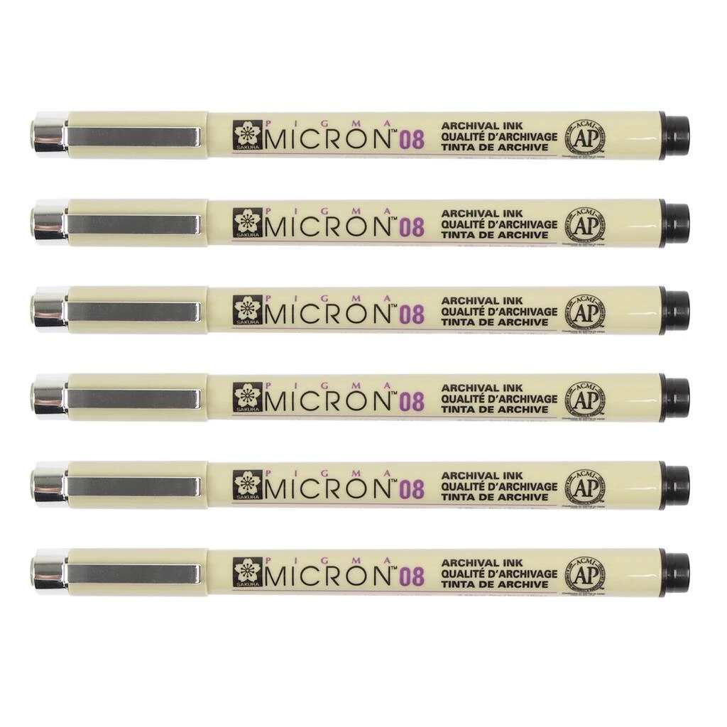 Best reviews of π 6 Packs: 6 ct. (36 total) Pigma® Micron™ 08 Fine Line Black Pens by Sakura π 6 Best reviews of π 6 Packs: 6 ct. (36 total) Pigma® Micron™ 08 Fine Line Black Pens by Sakura π - Image 4