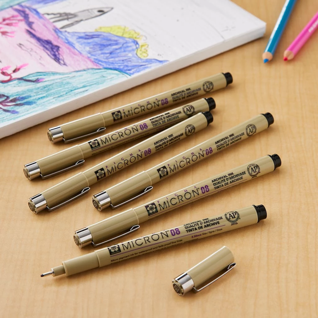 Buy π Pigma® Micron™ 08 Fine Line Black Pens, 6ct. by Sakura π 4 Buy π Pigma® Micron™ 08 Fine Line Black Pens, 6ct. by Sakura π - Image 2