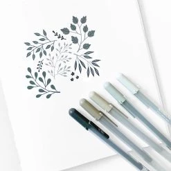 Brand new 🔔 Gelly Roll® Moonlight® 06 Fine Point Gel Pen 5 Color Set, Grays by Sakura 🧨 -Fabriano Sales Store 10635584 3