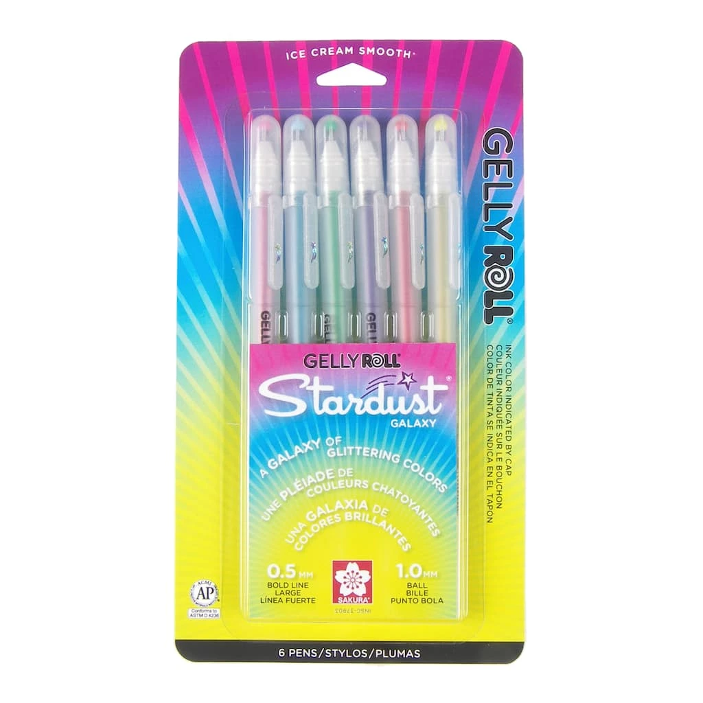 Wholesale 𧨠Gelly Roll® Stardust® Galaxy Glitter Gel Pen Set by Sakura β¨ 3 Wholesale 𧨠Gelly Roll® Stardust® Galaxy Glitter Gel Pen Set by Sakura β¨