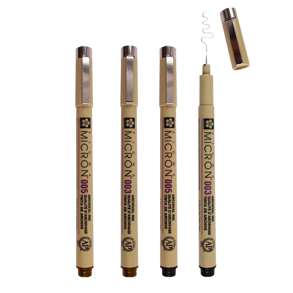 Hot Sale β 6 Packs: 4 ct. (24 total) Pigma® Micron™ Sepia & Black Extra Fine Pen Set by Sakura π 4 Hot Sale β 6 Packs: 4 ct. (24 total) Pigma® Micron™ Sepia & Black Extra Fine Pen Set by Sakura π - Image 2