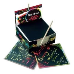 Flash Sale 🤩 Scratch Art® Box of Rainbow Mini Notes, 125 Per Pack, 3 Packs by Melissa & Doug 👍