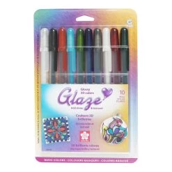 Hot Sale ⌛ Sakura® Glaze 3D Ink Gel Pens 10 Color Set, Basic 😀