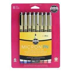 Best reviews of 🎁 Pigma® Micron™ PN Durable Plastic Nib Pen 8 Color Set by Sakura ❤️