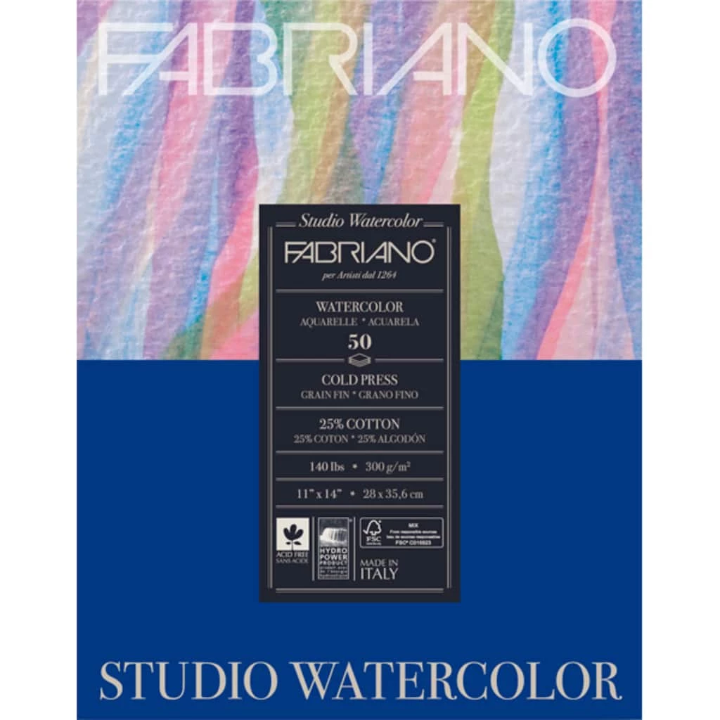 Wholesale β 4 Pack: Fabriano® Cold Press Studio Watercolor Pad, 11" x 14" π 3 Wholesale β 4 Pack: Fabriano® Cold Press Studio Watercolor Pad, 11" x 14" π