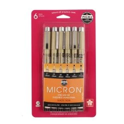 Top 10 😍 Pigma® Micron® Fine Line 6 Pen Set by Sakura 😀