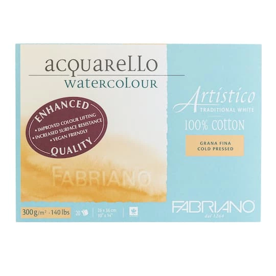 Best Sale π 6 Packs: 20 ct. (120 total) Fabriano® Artistico Traditional White Cold Press Watercolor Block π 6 Best Sale π 6 Packs: 20 ct. (120 total) Fabriano® Artistico Traditional White Cold Press Watercolor Block π - Image 4