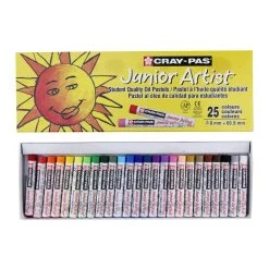 Discount 🔔 Cray-Pas® Junior Artist 25 Color Oil Pastel Set by Sakura 🔔