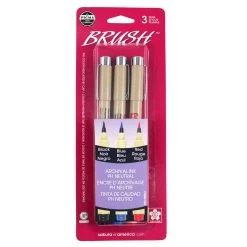 Best deal ✔️ Pigma® Brush™ 3 Color Pen Set by Sakura 🎁