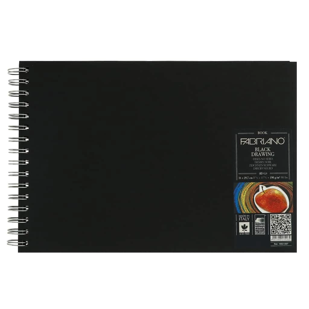 Outlet π₯ Fabriano® Black Drawing Book, 11.75" x 8.25" π 3 Outlet π₯ Fabriano® Black Drawing Book, 11.75" x 8.25" π