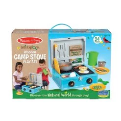 New 🛒 Melissa & Doug® Let's Explore™ Wooden Camp Stove Play Set 🎉 -Fabriano Sales Store D519877S 3