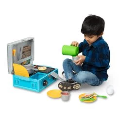 New 🛒 Melissa & Doug® Let's Explore™ Wooden Camp Stove Play Set 🎉 -Fabriano Sales Store D519877S 5