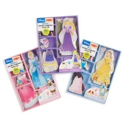 New 🔥 Melissa & Doug® Disney® Princesses Wooden Magnetic 👗 Dress Up Doll Set ✔️