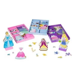 New 🔥 Melissa & Doug® Disney® Princesses Wooden Magnetic 👗 Dress Up Doll Set ✔️ -Fabriano Sales Store D577232S 3