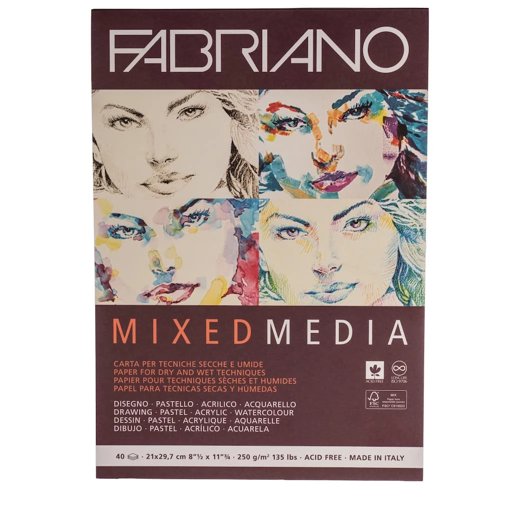 Brand new π 5 Pack: Fabriano® Mixed Media Pad, 9" x 12" π 3 Brand new π 5 Pack: Fabriano® Mixed Media Pad, 9" x 12" π
