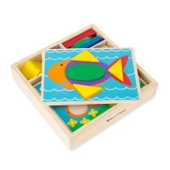 Brand new 🥰 Melissa & Doug® Beginner Pattern Blocks 🛒 -Fabriano Sales Store D624509S 4