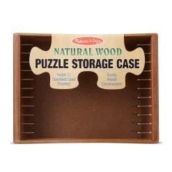 New β Melissa & Doug® Natural Wood Puzzle Case π