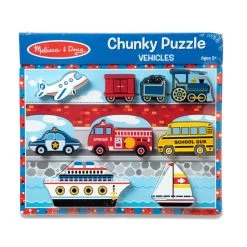 Flash Sale 🛒 Melissa & Doug® Vehicles 9 Piece Chunky Puzzle 🔥 -Fabriano Sales Store D624534S 3