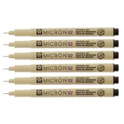 Fabriano Sales Store 3 Budget π€© 6 Packs: 6 ct. (36 total) Pigma® Micron™ 02 Fine Line Black Pens by Sakura π